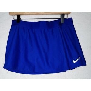 Nike One Girls Dri-FIT Skort XL Ribbed Blue Skirt Shorts Combo Tennis Sport